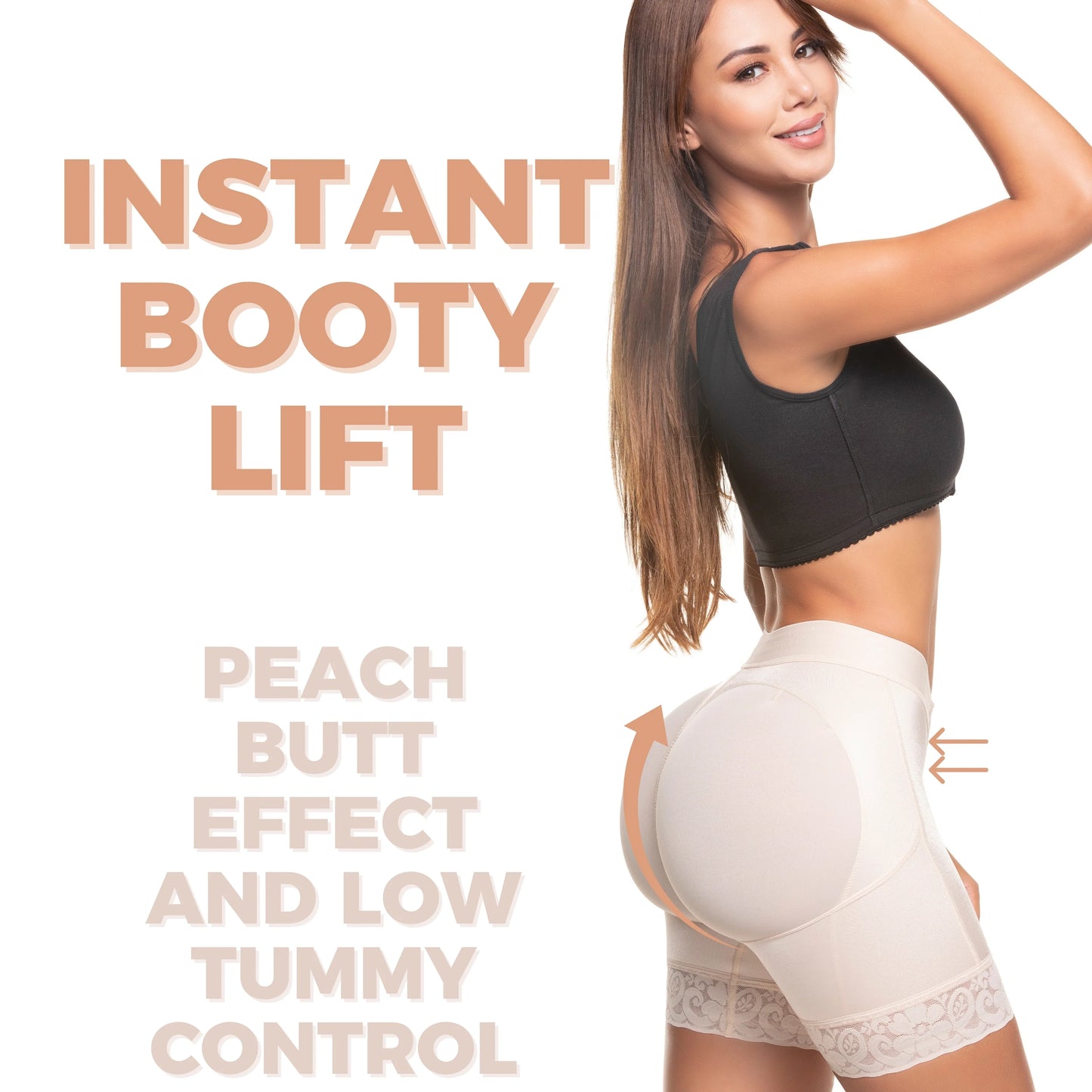 Fajas SONRYSE TR71BF | High Waisted Colombian Shaper Shorts for Women | Mid-Length Daily Use | Triconet