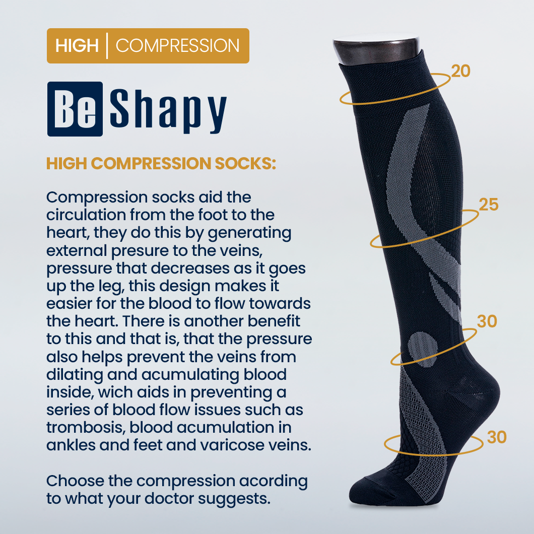 Be Shapy | Calf Compression Sports Sleeve Unisex | Medias de Compresión para Pantorrillas