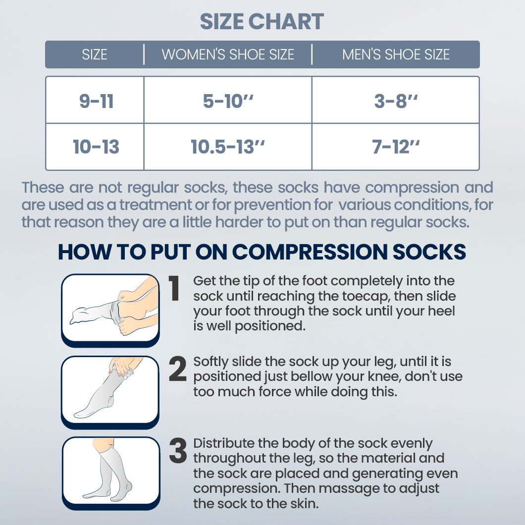 Be Shapy | Compression Socks Open Toes Knee High Leg Support | Medias de Compresión con Abertura en Dedos