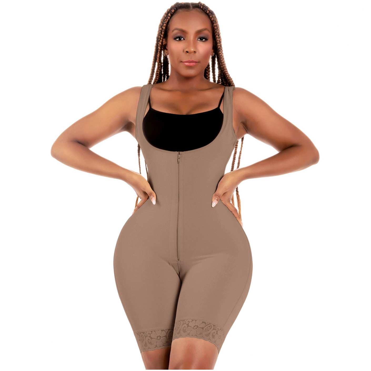 Bling Shapers 099ZF | Bum Lifter Tummy Control Shapewear Mid Thigh Faja for Curvy Wide Hips Small Waist Women | Daily Use