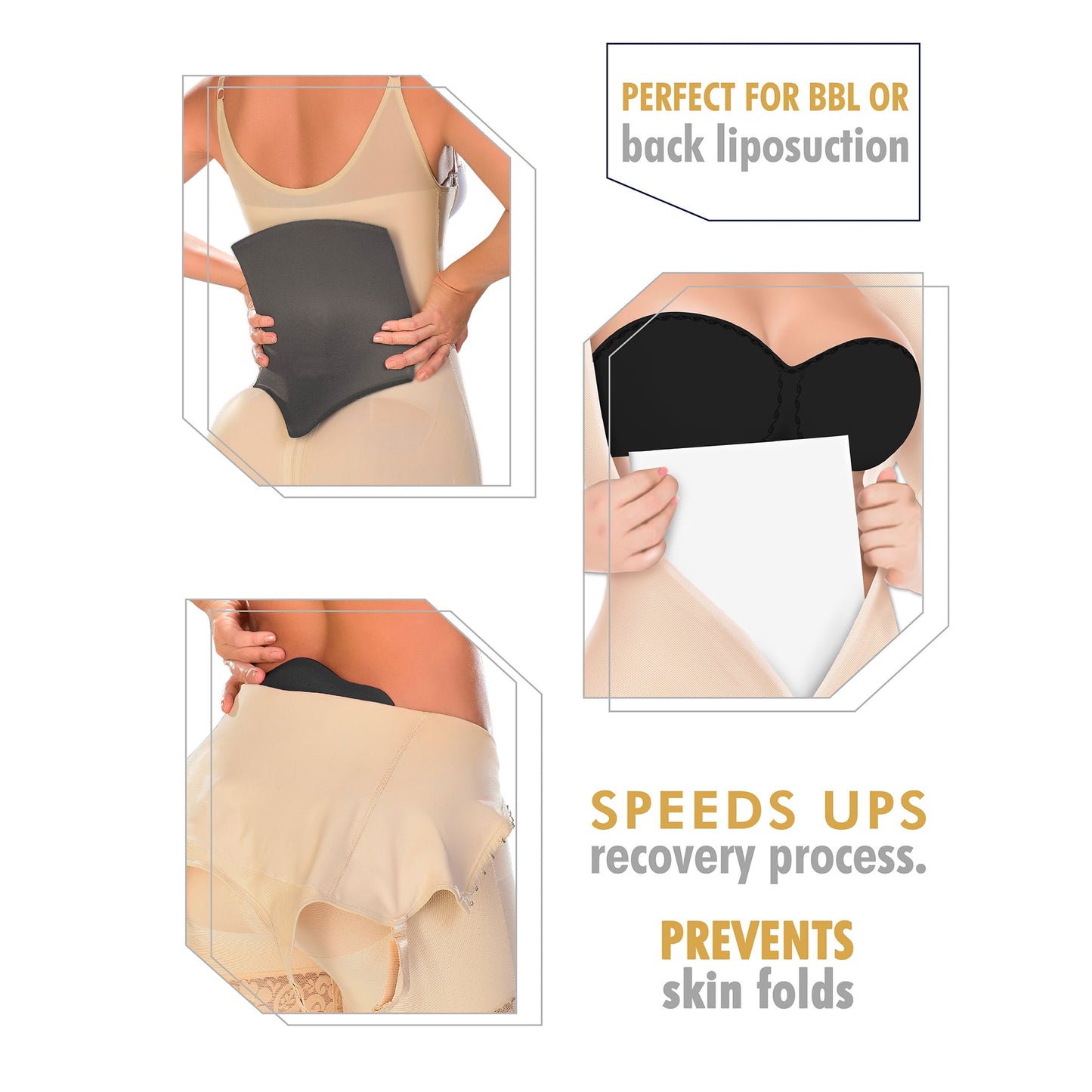 Be Shapy | M&D 016 Lipo Foam Postsurgery & Liposuction Back Board | Colombian Body Shaper Accessories