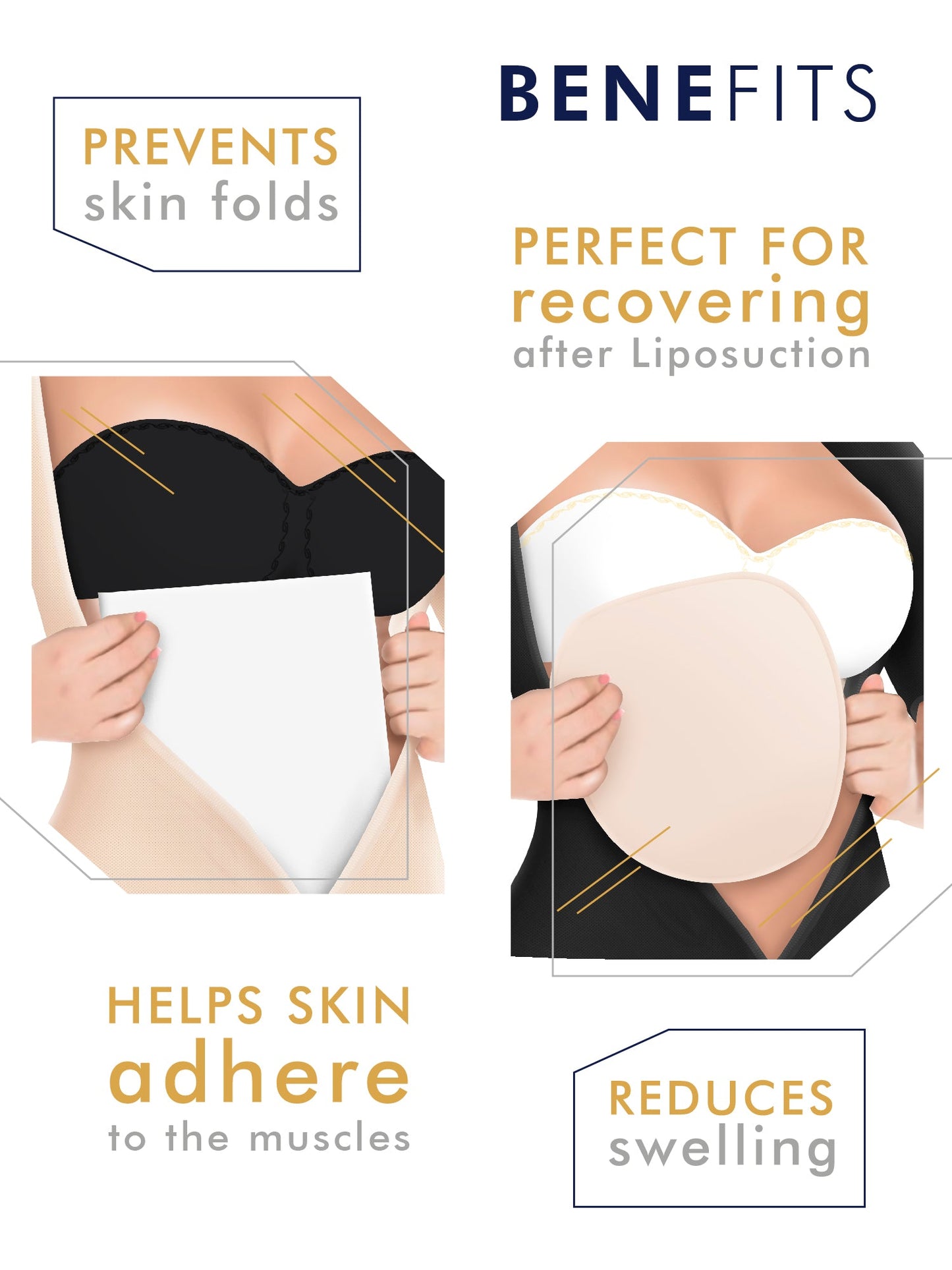 Be Shapy | Diane & Geordi 2396 Colombian Body Shaper + Ab Board Liposuction + Abdominal Lipo Foams