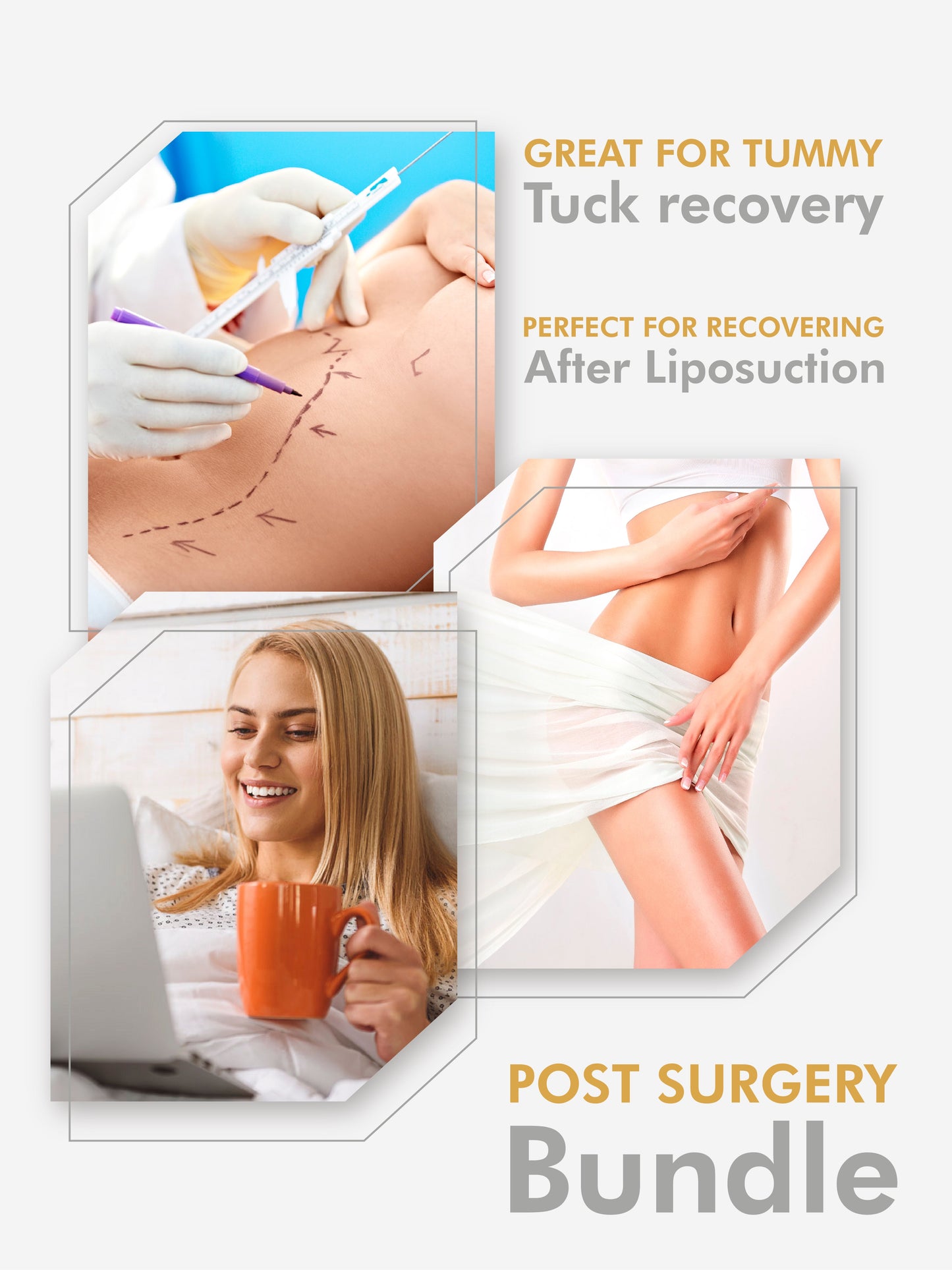 Be Shapy | Diane & Geordi 2396 Colombian Body Shaper + Ab Board Liposuction + Abdominal Lipo Foams