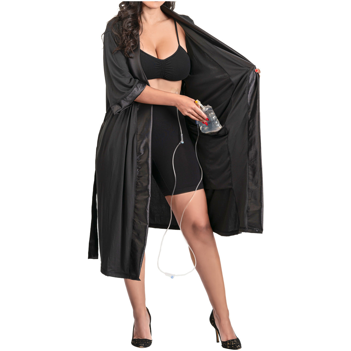 Be Shapy 401VINSM Women Surgical Recovery Robes Post Surgery Mastectomy Pajamas