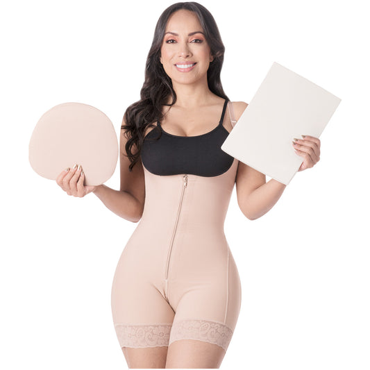 Be Shapy | Salome 0216 Women Butt Lifter Colombian Fajas + Tummy Board | Postpartum and Daily Use Shapewear