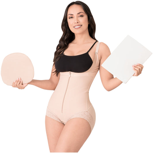 Be Shapy | Salome 0413 Colombian Fajas for Women + Liposuction Ab Board | Butt Lifter and Tummy Control Shapewear for Women