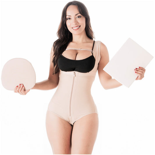 Be Shapy | Salome 0419 Women's Colombian Fajas + Liposuction Ab Board | Tummy Control and Butt Lifter Shapewear for Women