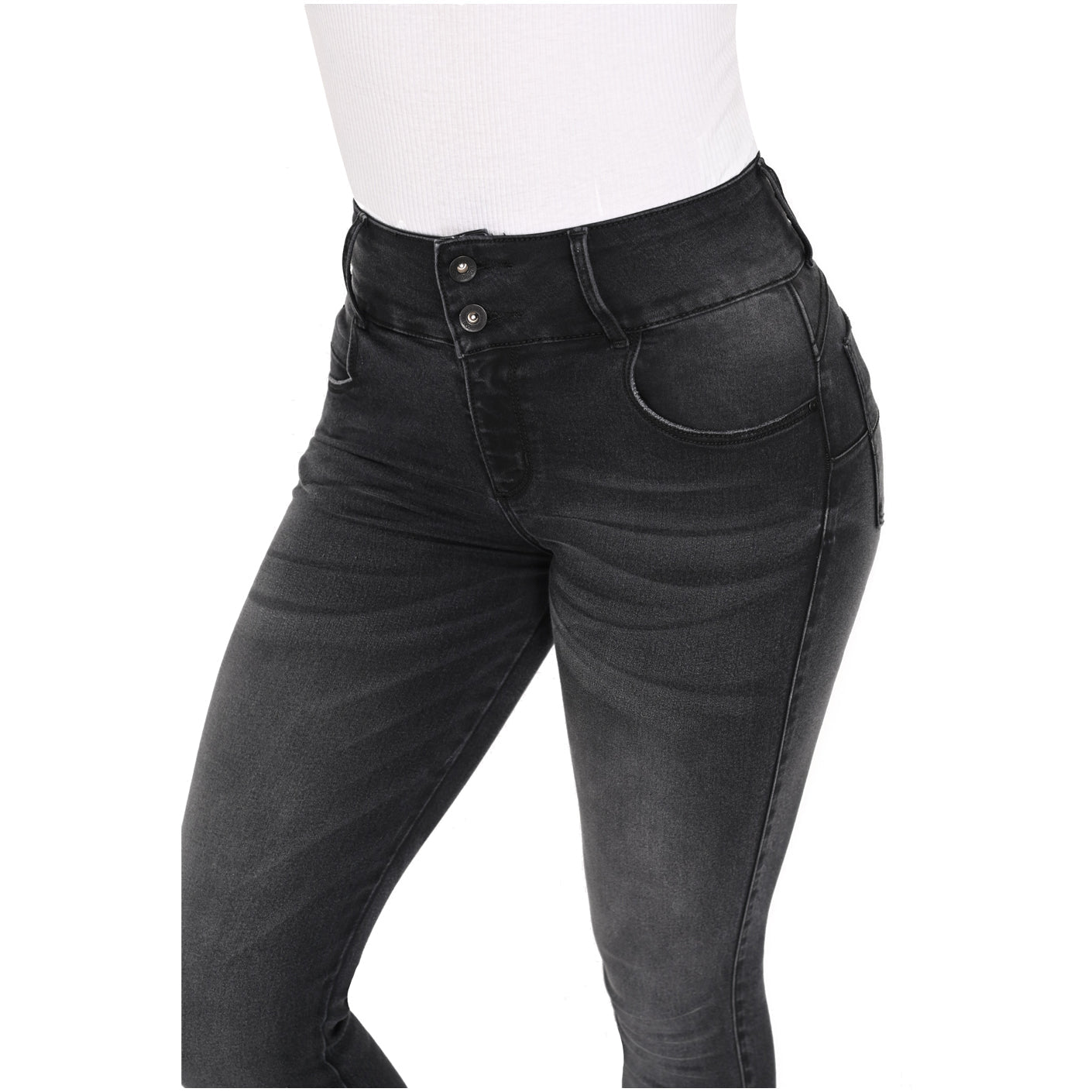 Lowla 212141 | Colombian High Rise Bum Lift Ripped Skinny Prewash Jeans for Women