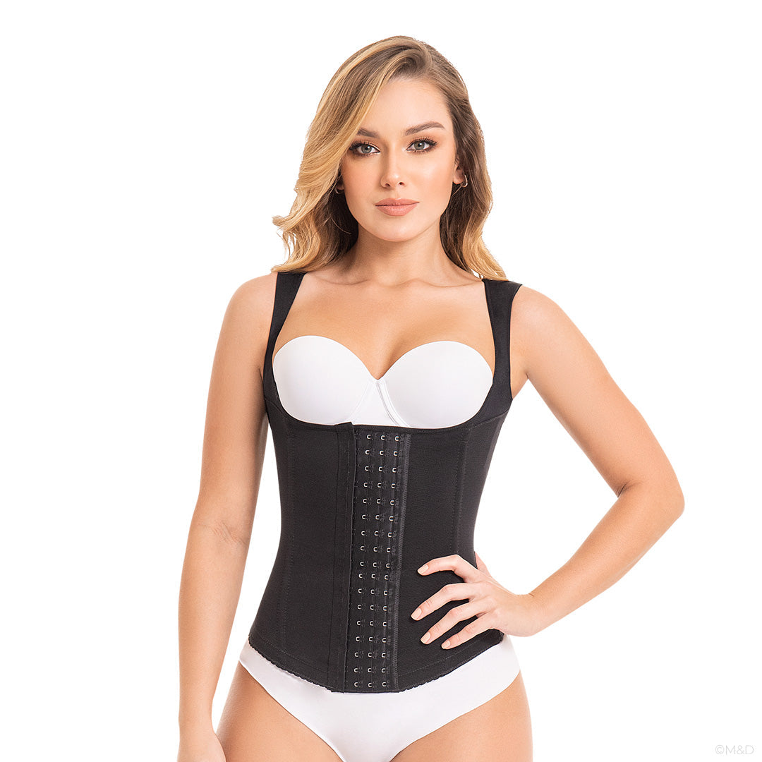 Fajas MYD C-4055 | Faja Colombiana Compression Tummy Tuck Vest Girdle | Open Bust Shapewear