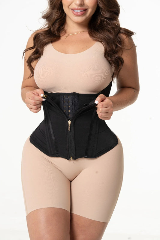 Sonryse Waist Cincher with 15 Boning Rods | Colombian Hourglass Waist Shaper with Front Zipper
