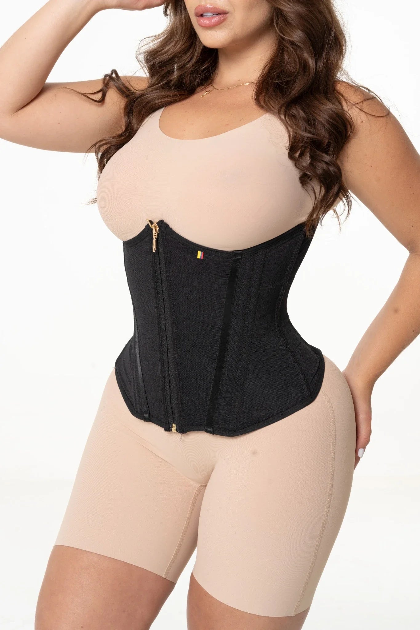 Sonryse Waist Cincher with 15 Boning Rods | Colombian Hourglass Waist Shaper with Front Zipper