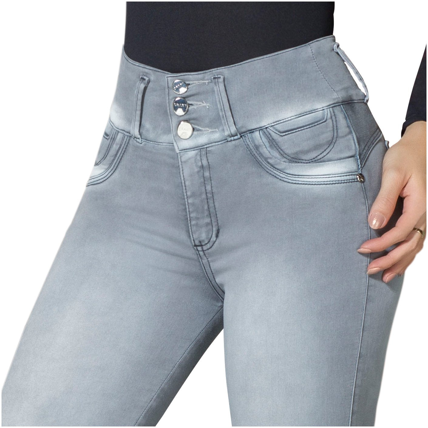 DRAXY 1316 Colombian Skinny Washed-out Butt Lifter Jeans