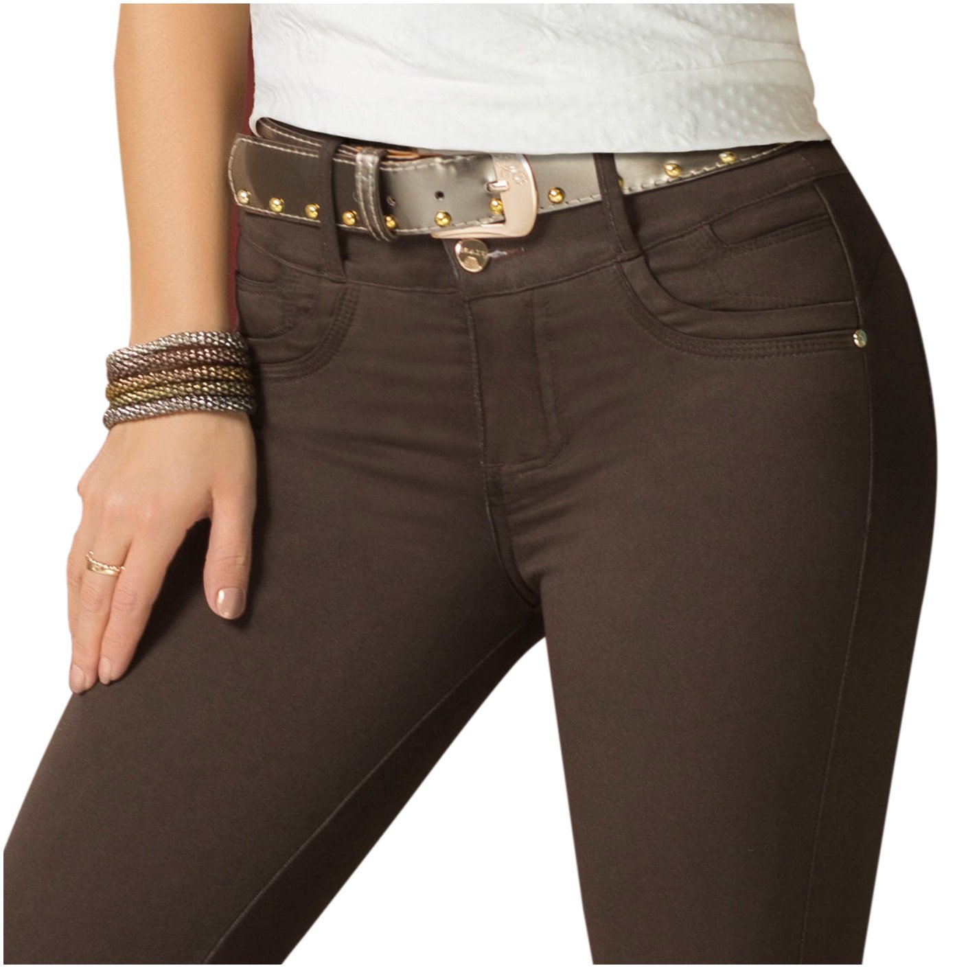 DRAXY 1323 Women Butt Lifter Mid Rise Skinny Jeans