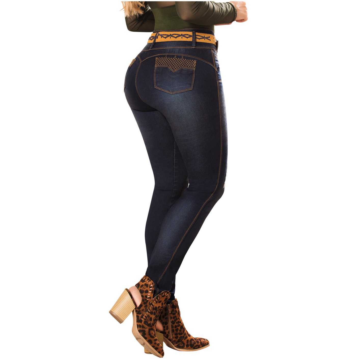 DRAXY 1344 Colombian Mid Rise Skinny Jeans