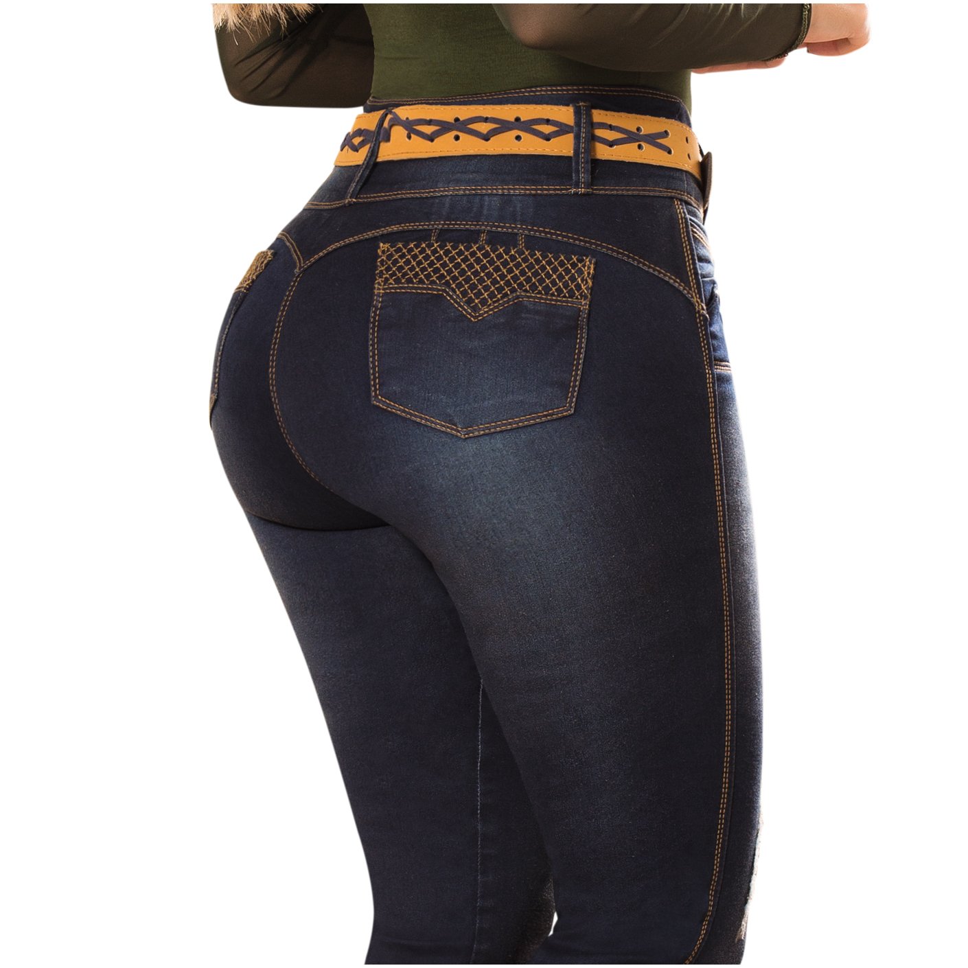 DRAXY 1344 Colombian Mid Rise Skinny Jeans