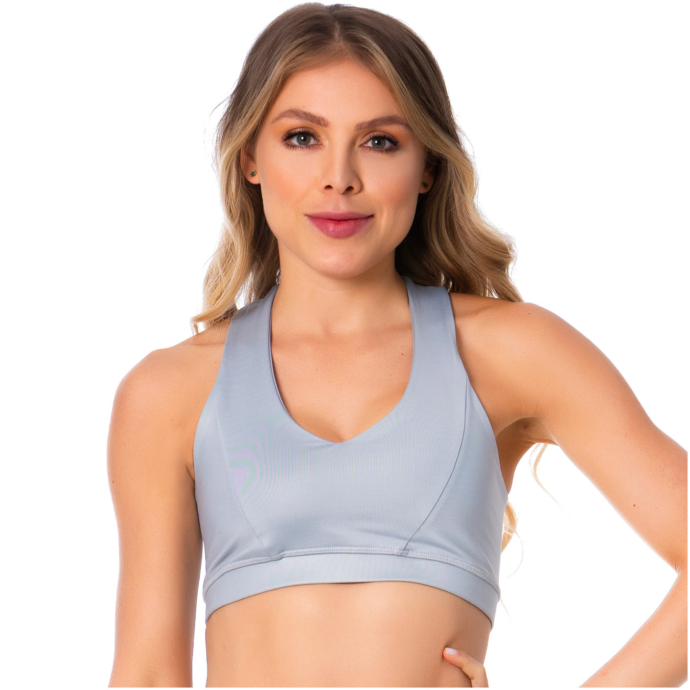 FLEXMEE Sportwear/Sport Bra 902032 2020-1 Spring Summer Collection Color Shiny Silver