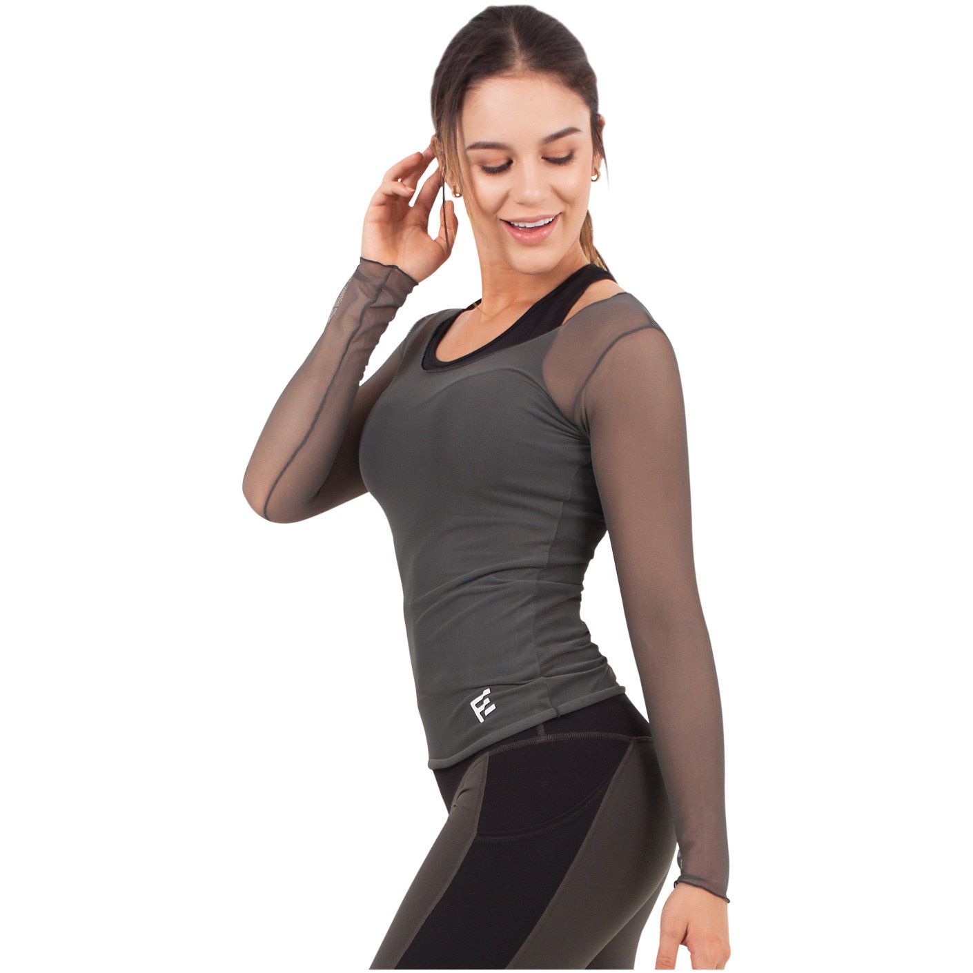 FLEXMEE 934000 | Marble Sports See-Through Shirt For Women | Lycra