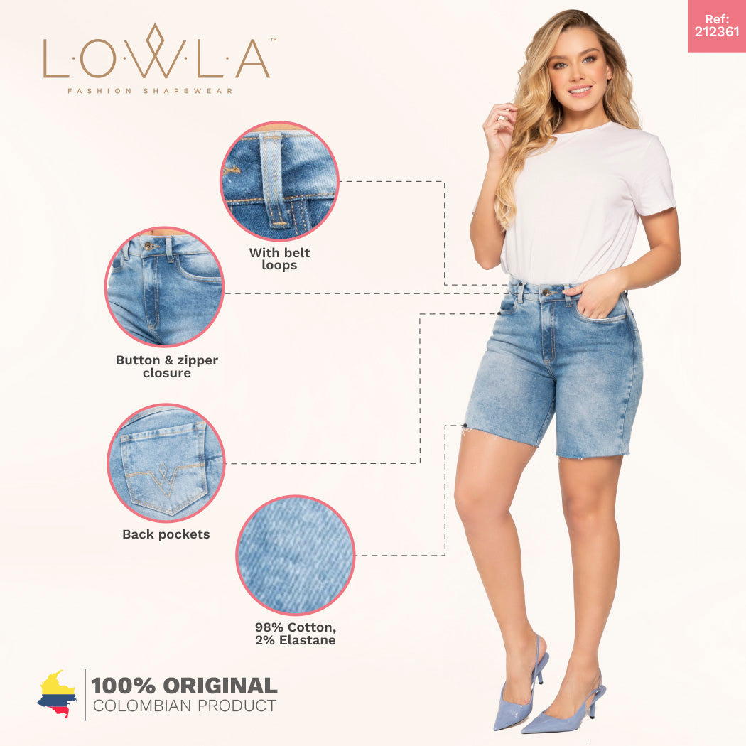Butt Lifter High Waisted Shorts Denim Distressed Jeans for Women Lowla 232361
