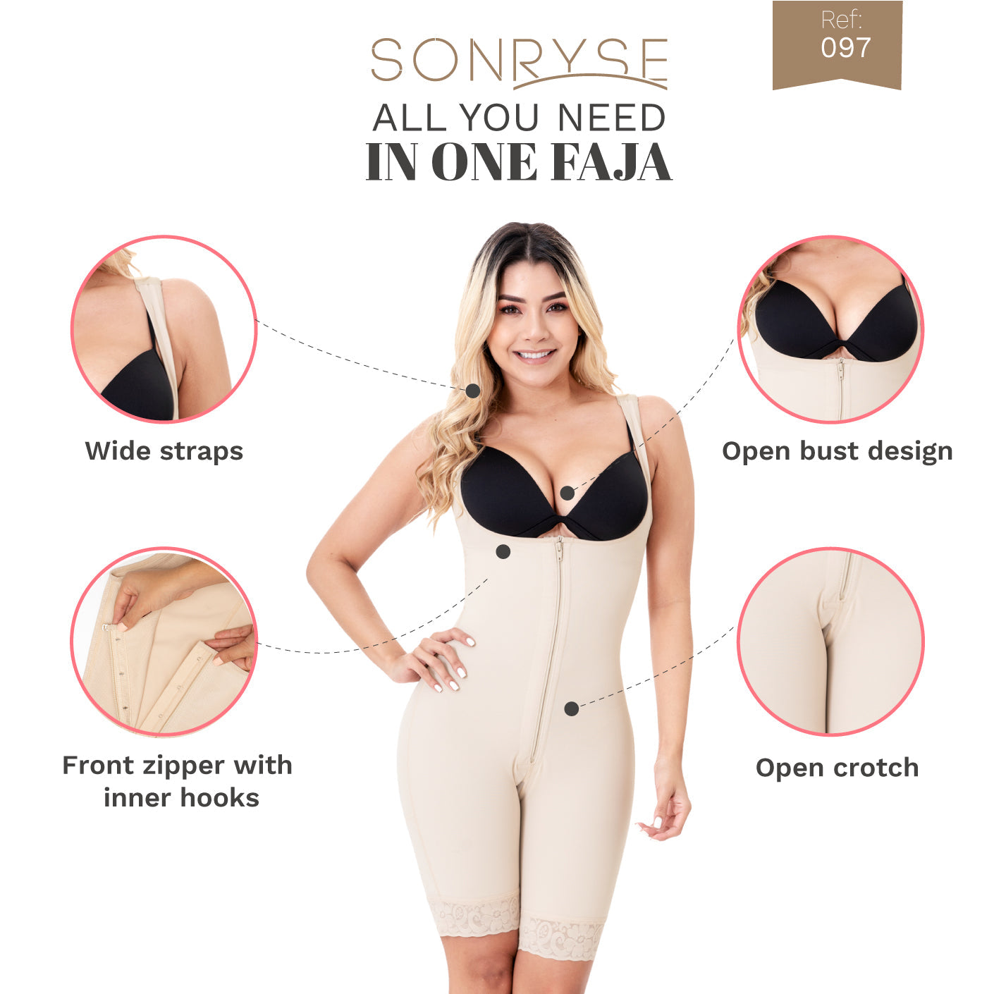 SONRYSE 097ZF Postpartum and Post Surgery Tummy Control Shapewear