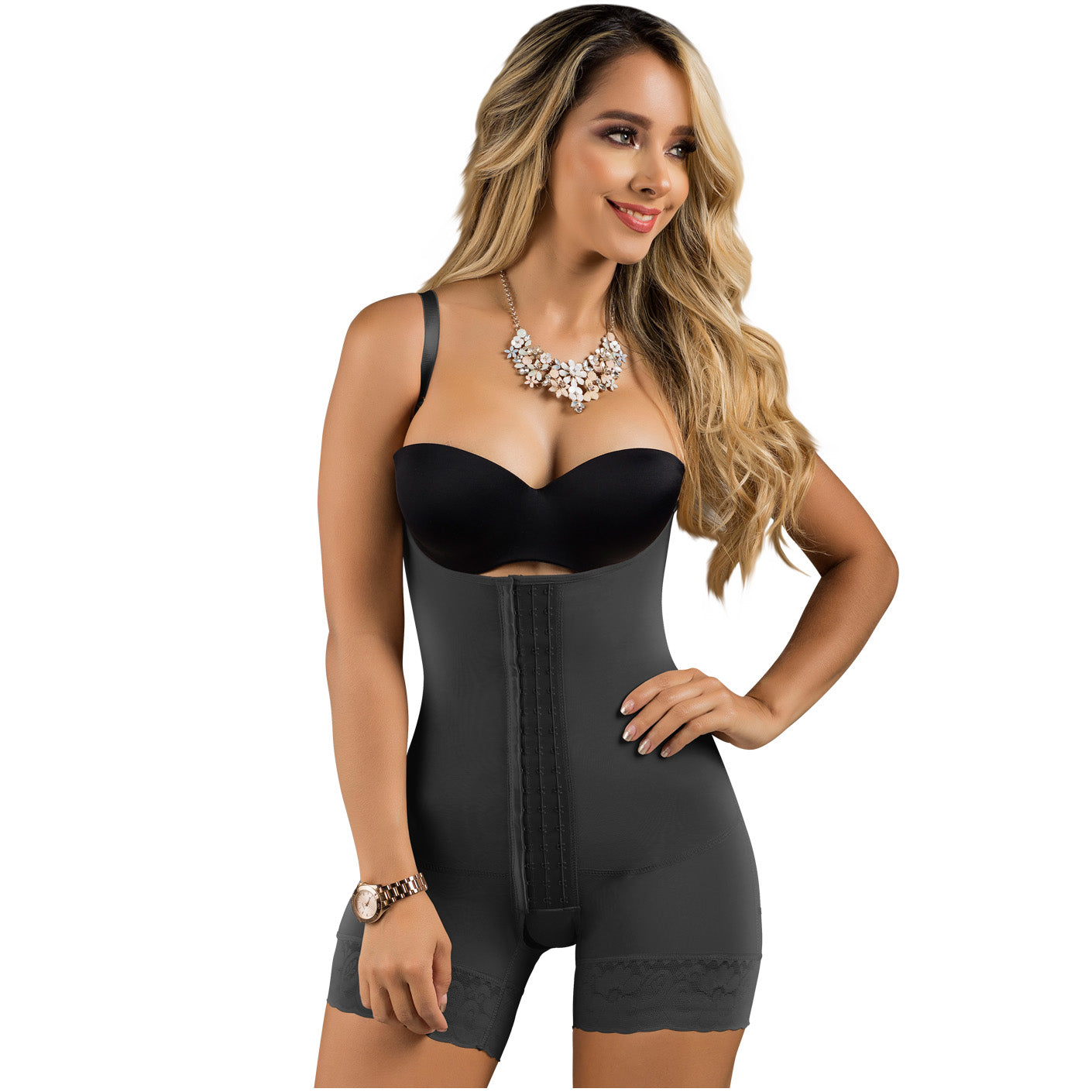 Postpartum Girdle Open Bust Mid Thigh & Butt Lifter Body Shaper Fajas Laty 21113