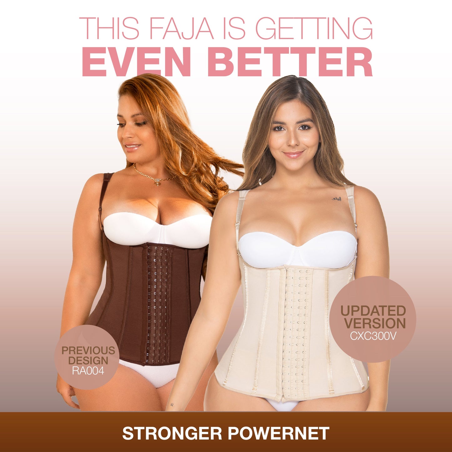 MARIAE CXC300V Hourglass Firm Vest Shapewear for Women Colombian Fajas High Compression