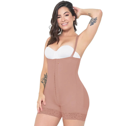 MARIAE FBD9530 Stage 2 Faja Colombiana Postparto After Tummy Tuck Mid Thigh & Open Bust