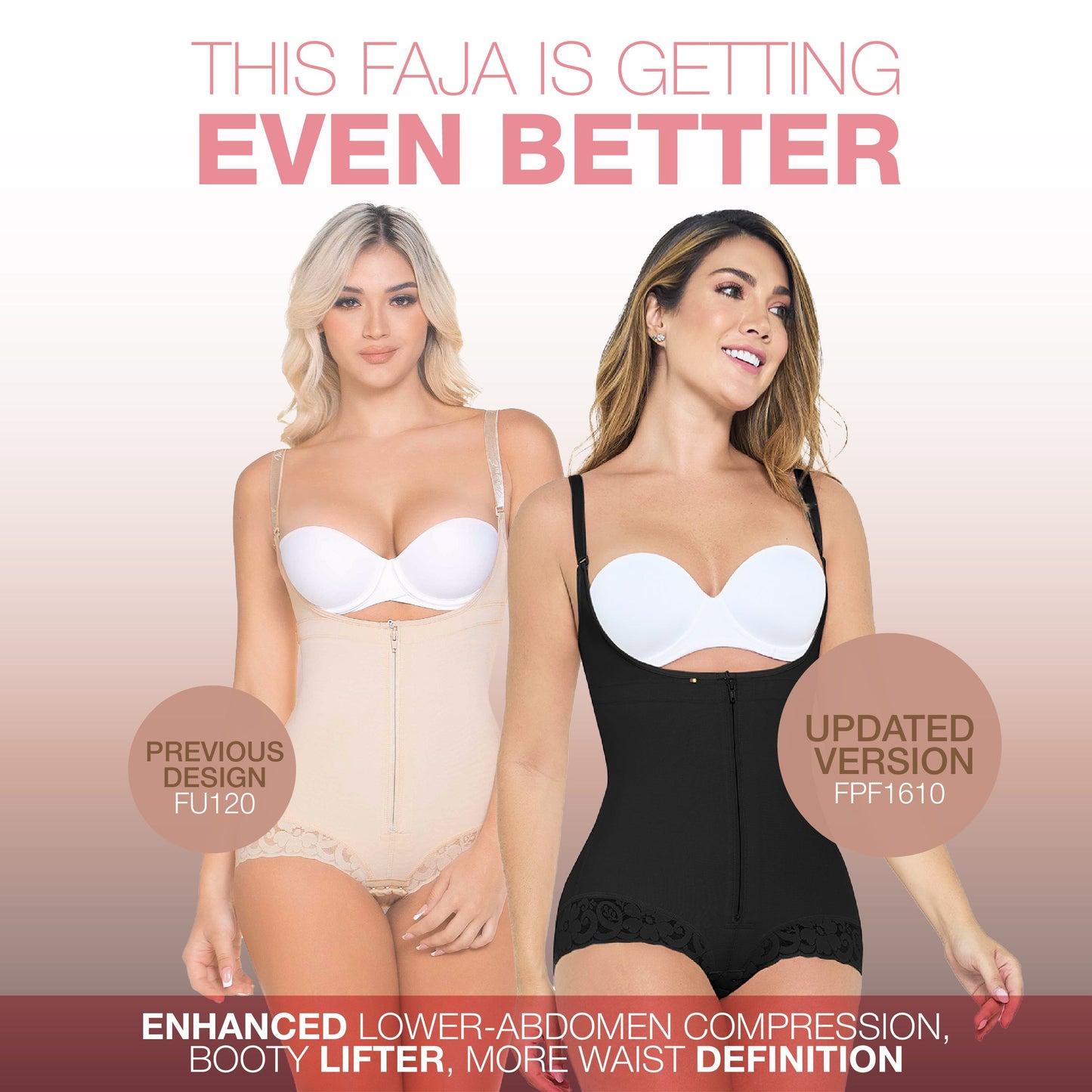 Pospartum Hiphugger Shapewear Bodysuit Fajas Colombianas MARIAE FPF1610