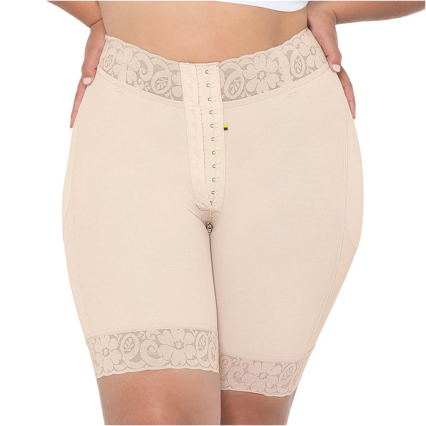 MARIAE SPD0530 Fajas Colombianas Low Rise Shapewear Shorts with Zippered Crotch High Compression