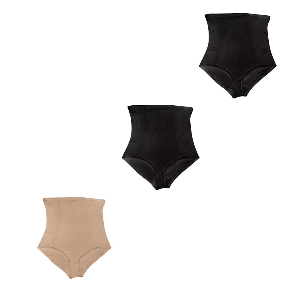 Daily Use Under Wear 3-Pack Tummy Control High-Waist Shapewear Seamless Panties Sonryse SP607NC