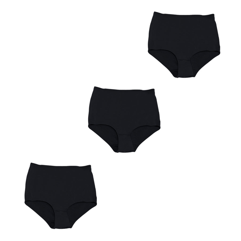 Daily Use Under Wear 3-Pack Tummy Control Mid Rise Shapewear Seamless Shaping Panties Sonryse SP620NC