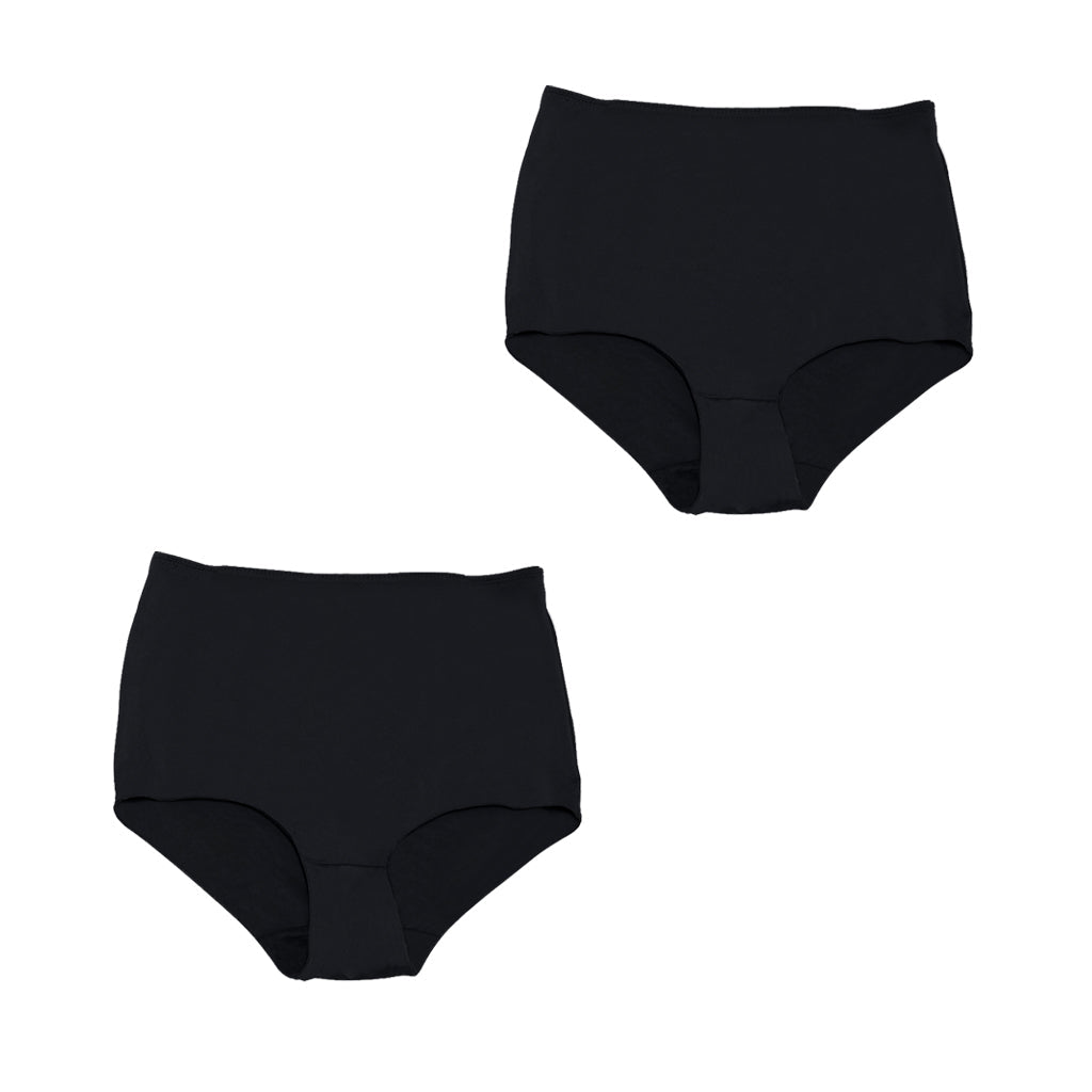 Daily Use Under Wear 2-Pack Tummy Control Mid Rise Shapewear Seamless Shaping Panties Sonryse SP620NC