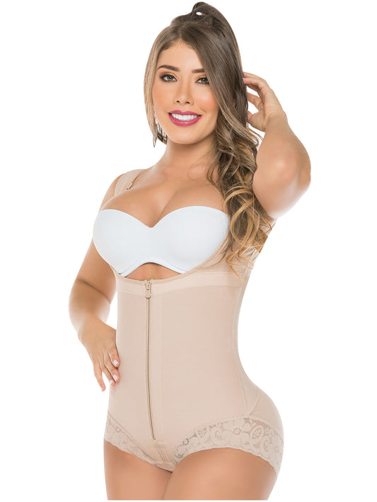 Fajas Salome 411 | Fajas Colombianas Open Bust Panty Shapewear Bodysuit | Post Surgery & Daily Use Body Shaper