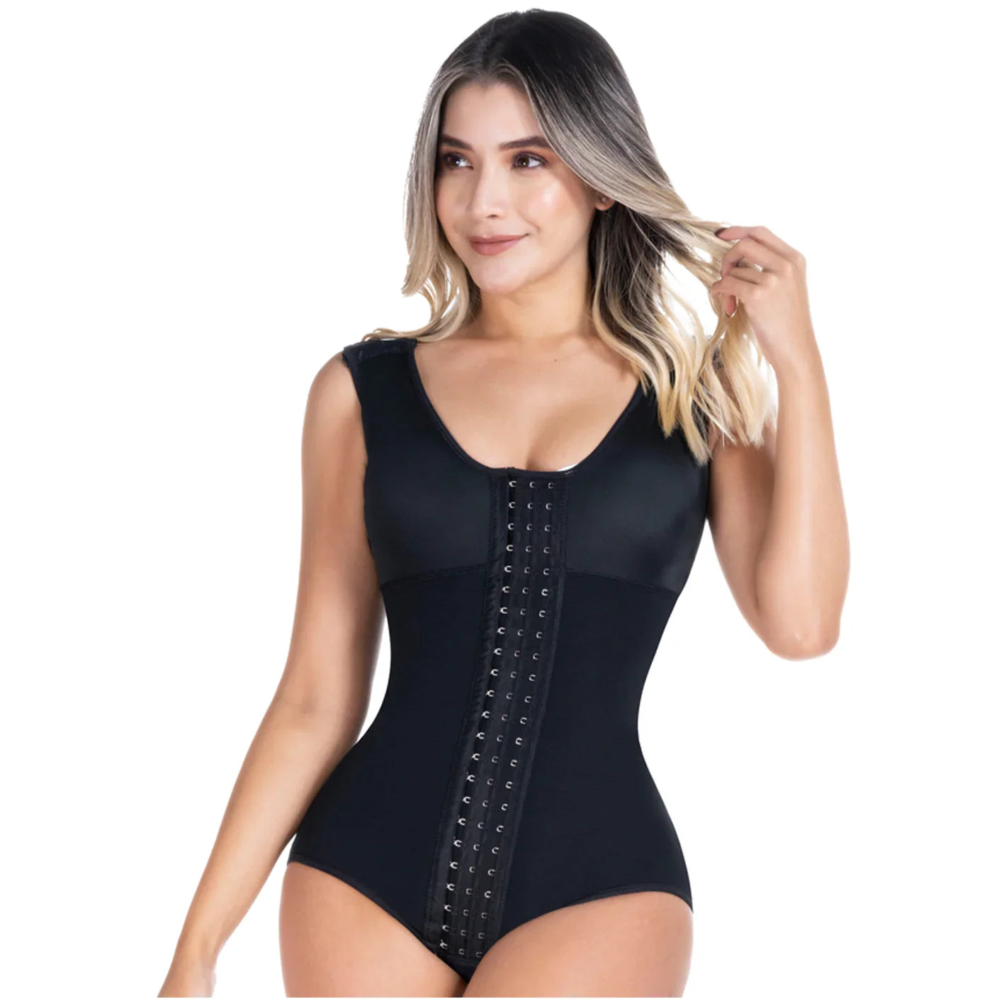 Fajas Sonryse 056BF | Colombian Postpartum Shapewear Bodysuit with Built-in Bra
