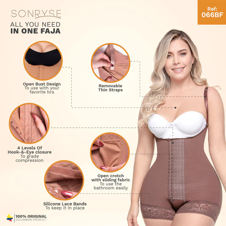 Daily Use Best Everyday Shapewear Open bust Medium compression & Butt-lifting effect Fajas Sonryse066BF