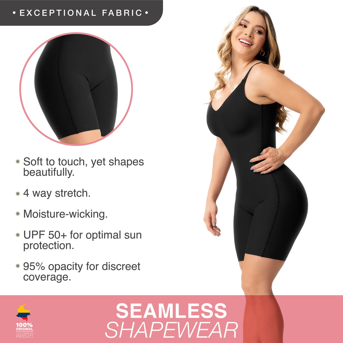 Sonryse SP44NC Butt Lifter Tummy Control Seamless Shapewear Jumpsuit