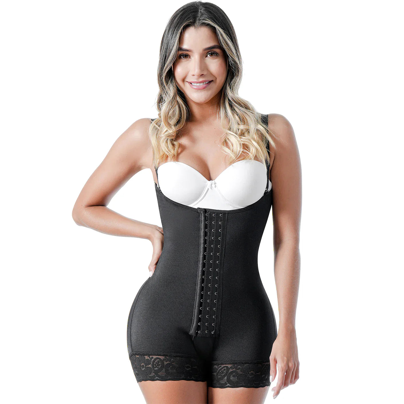 FAJAS SONRYSE TR66BF | Butt Lifting Tummy Control Colombian Shapewear for Women | Open Bust Postpartum Girdle