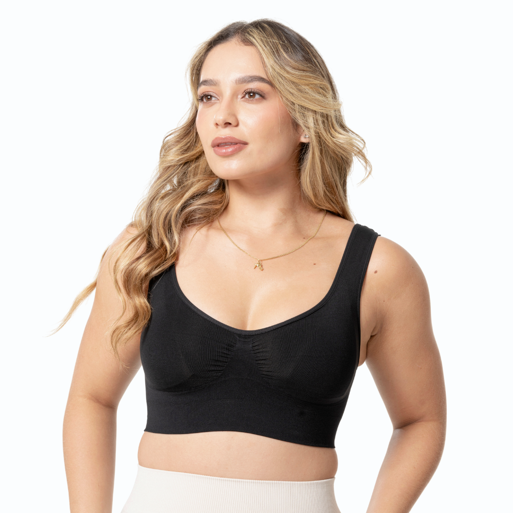 Seamless Top Bra with Built-In Cups | Wire-Free & Comfortable