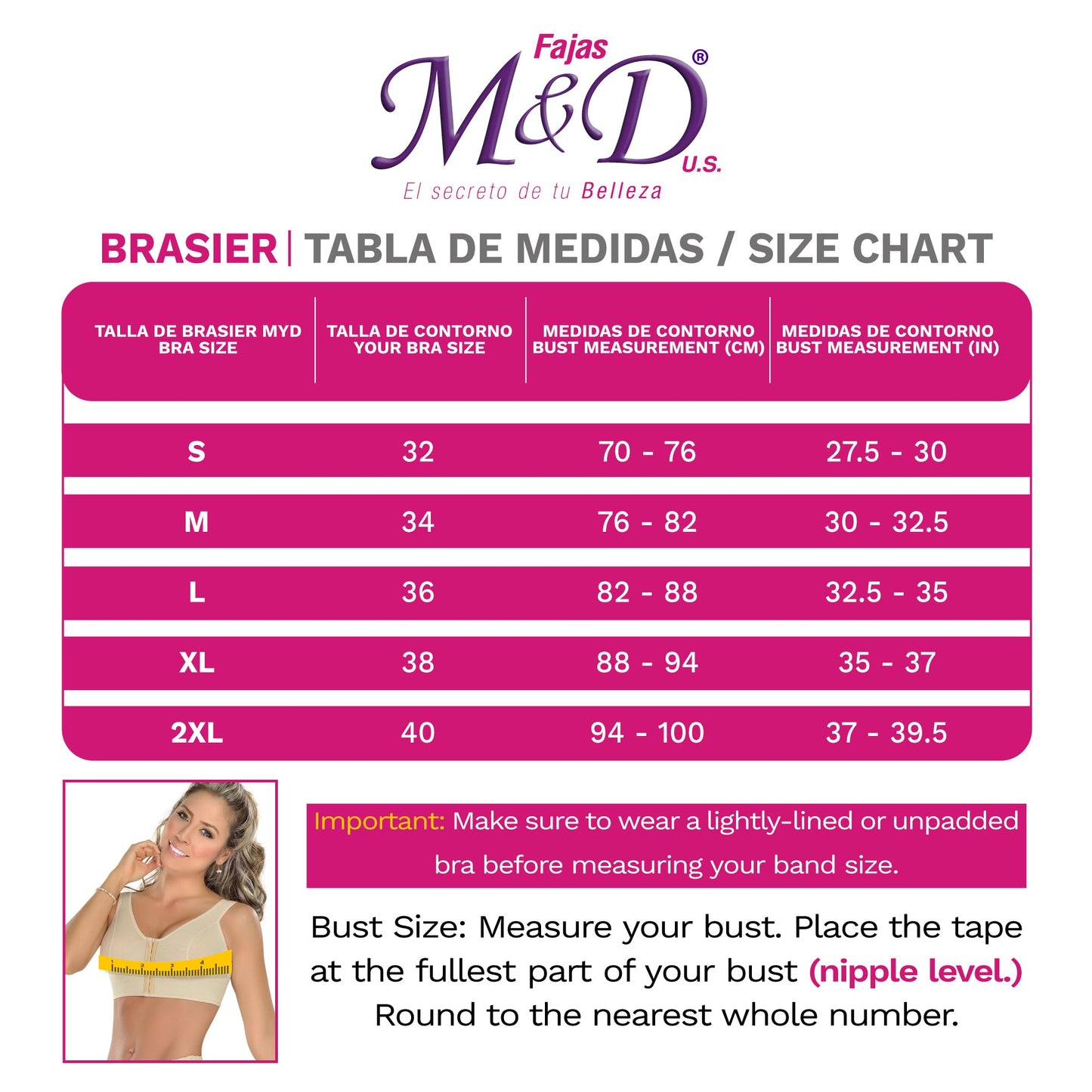 Post Surgical Compression Bra with Hook and eye closure Breast support and enhancement. MYD 0019