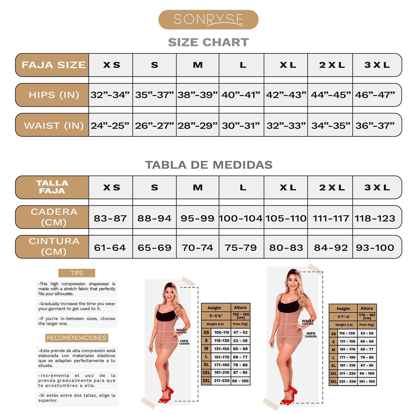 Fajas Sonryse 055ZF | Postpartum Shapewear Bodysuit with Built-in Bra | Everyday Use