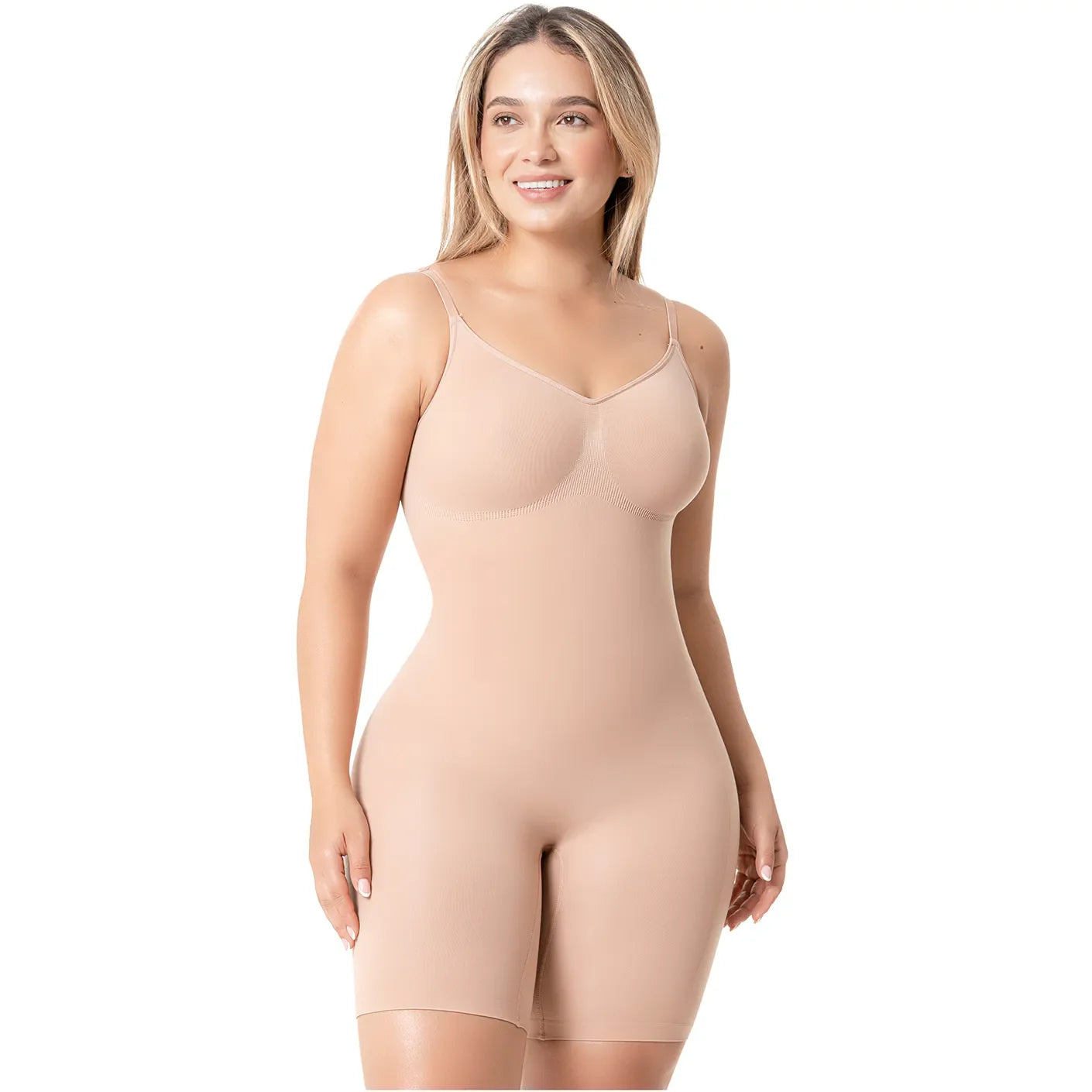 Seamless Mid-Thigh Bodysuit | Butt Lifting Full Body Shaper