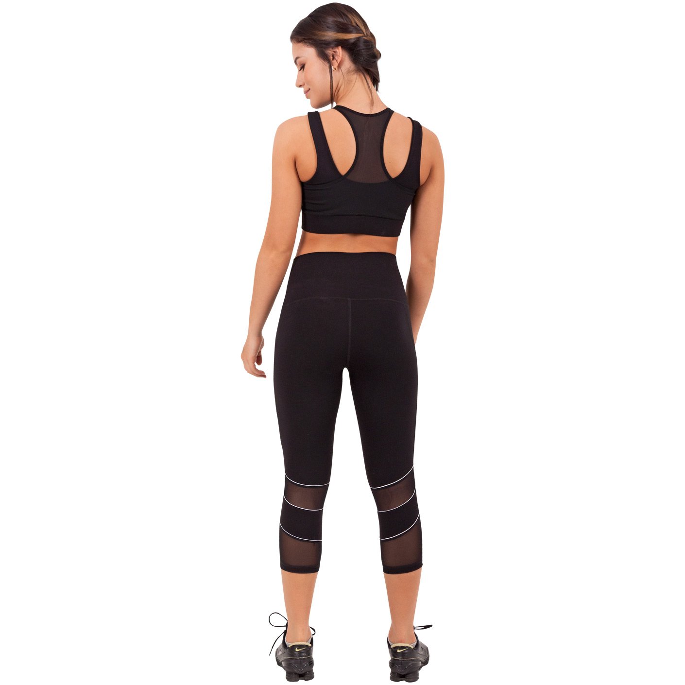 FLEXMEE 944007 Waves High-Waisted Capri Leggings | Supplex 360