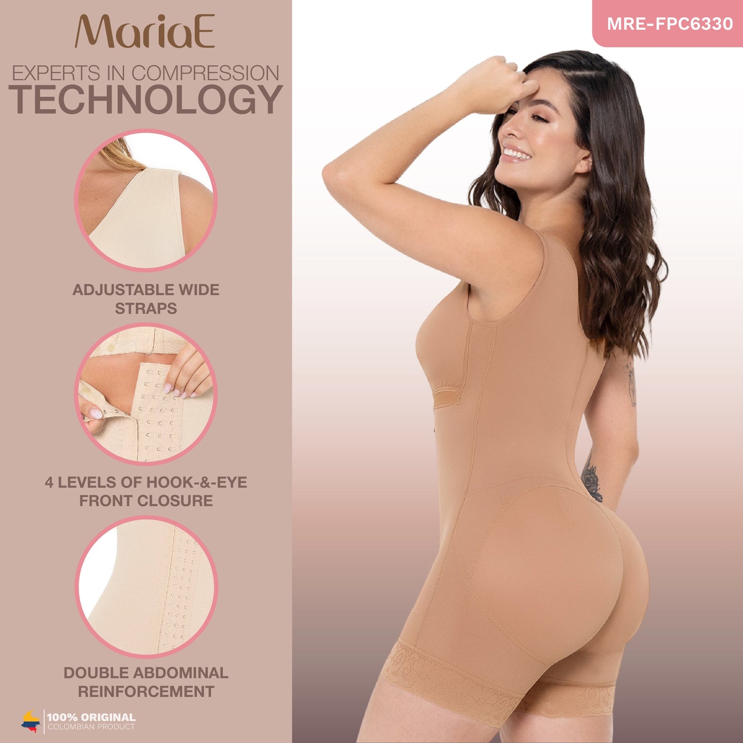 MARIAE FPC6330 Stage 2 Faja Colombiana Post Surgery Postpartum & Daily Use with Built-in Bra | FQ102